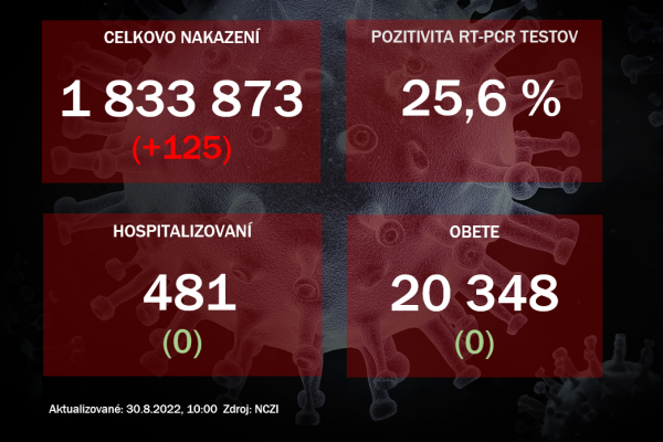 Koronavírus ONLINE: PCR testy potvrdili v pondelok 125 pozitívnych na koronavírus