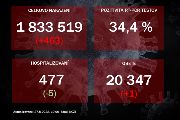 Koronvaírus ONLINE: V piatok odhalili PCR testy 463 pozitívnych